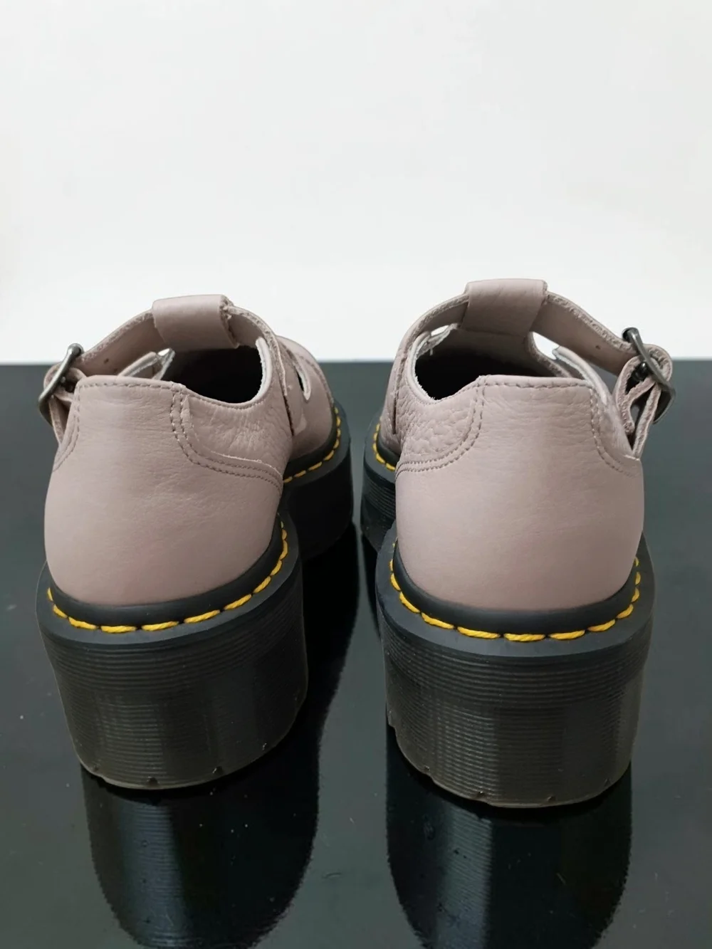 New Dr. Martens Bethan Platform Pisa Leather Mary Janes